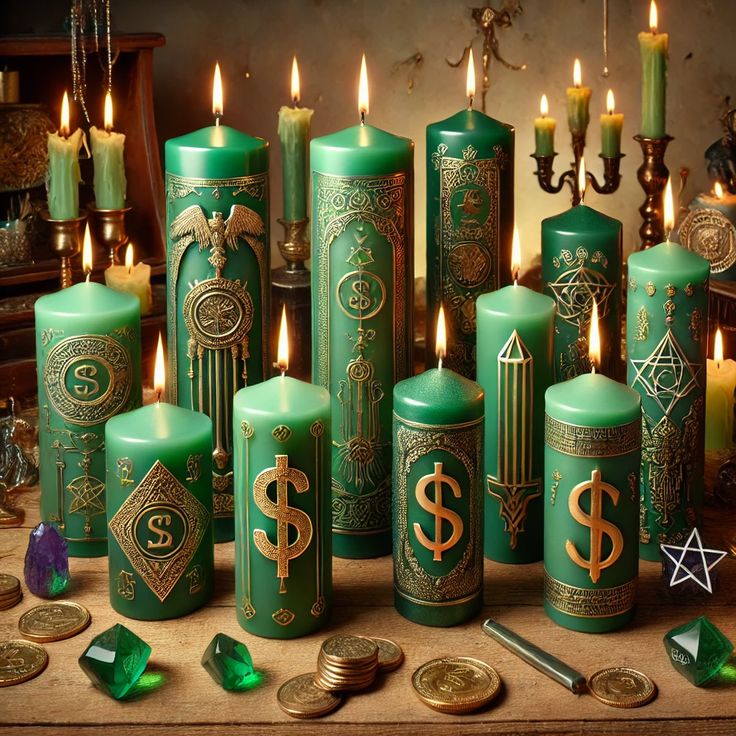 Candle Ritual for Money – Green Candle Wealth Attraction Spell